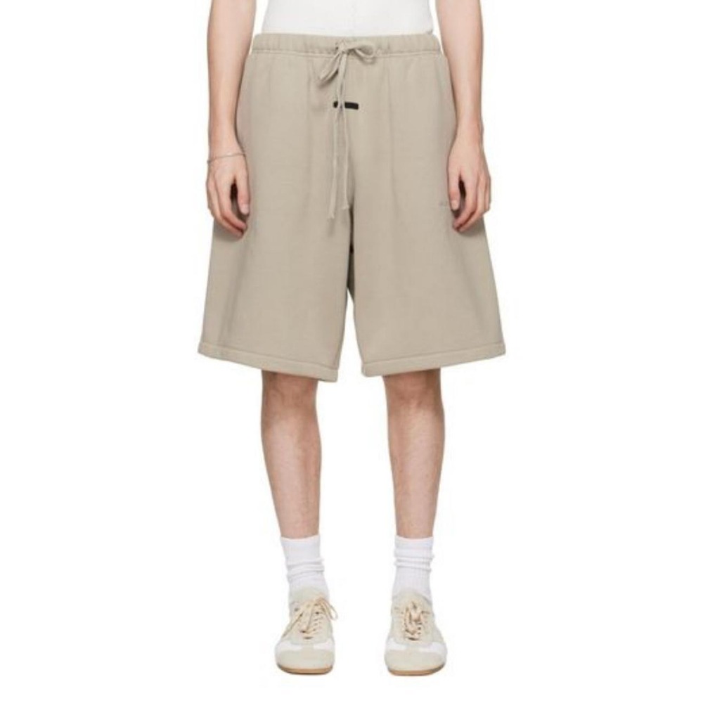 Fear of God Essentials basketball Jersey shorts in tan & cream Size Large